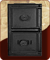 135 - Люк топки, сплошной размеры 180х345 мм, вес 8,5 кг 